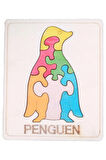 Ahşap Penguen Figürlü Puzzle
