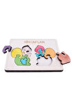 Ahşap Sincaplar Figürlü Puzzle