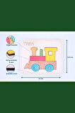 Ahşap Tren Figürlü Puzzle