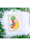 Ahşap Maymun Figürlü Puzzle