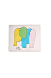 Ahşap Fil Figürlü 4 Parça Puzzle