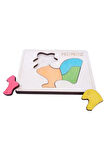 Ahşap Horoz Figürlü Puzzle