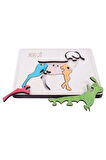 Ahşap Keçi Figürlü Puzzle
