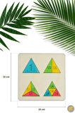 Ahşap Üçgen Kesirler 10 Parçalı Puzzle