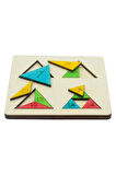 Ahşap Üçgen Kesirler 10 Parçalı Puzzle