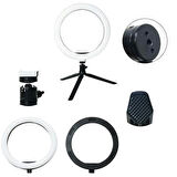 10inç 26cm Youtube Instagram Tiktok Selfie Stüdyo Video Fotoğraf Ring Light Tripod Led Hal