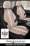 Alfa Romeo 145  Uyumlu 5 KOLTUK TAM SET SİNOP SERİSİ VELUR KUMAŞ OTO KOLTUK KILIFI KOKMA TERLETME YAPMAZ BEJ