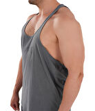 Kingsize Darksteel Antik Yıkamalı Atlet Füme