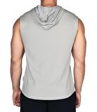 MuscleCloth Training Kapüşonlu Kolsuz T-Shirt Gri