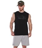 MuscleCloth Training Club Drop Arm Kolsuz T-Shirt Siyah