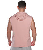 MuscleCloth Training Club Kapüşonlu Kolsuz Sweatshirt Somon