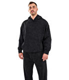 Kingsize Darksteel Antik Yıkamalı Oversize Sweatshirt Siyah