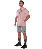 MuscleCloth MC-X Kapüşonlu Kısa Kollu Sweatshirt Somon