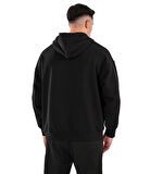 MuscleCloth Elite Oversize Kapüşonlu Sweatshirt Siyah