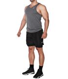 MuscleCloth Training 2 In 1 Erkek Taytlı Şort Siyah