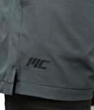 MuscleCloth Performance 2 In 1 Erkek Taytlı Şort Gri Siyah