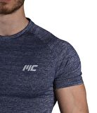 MuscleCloth Pro Stretch Kısa Kollu T-Shirt Lacivert