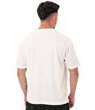 MuscleCloth Basic Oversize T-Shirt Kırık Beyaz