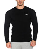 MuscleCloth Basic Uzun Kollu T-Shirt Siyah