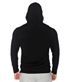 MuscleCloth Training Kapüşonlu Uzun Kollu T-Shirt Siyah