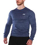 MuscleCloth Pro Stretch Uzun Kollu T-Shirt Lacivert