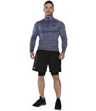 MuscleCloth Pro Stretch Fermuarlı Uzun Kollu T-Shirt Lacivert
