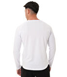 MuscleCloth Elite Reglan Uzun Kollu T-Shirt Beyaz