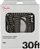 Fender Professional Series Coil Cable Gray Tweed Enstrüman Kablosu (9m)