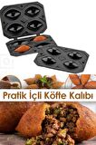 İçli Köfte Aparatı 4'lü Içliköfte Kalıbı Pratik Içliköfte Yapma Aparatı