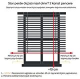 BBB Keten Kumaş Çift Mekanizmalı Tül Stor Perde Ekru Renk TSK3002