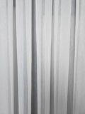 Çizgili Gümüş Simli Tül Perde Ekru 1 e 3 Pileli ET4020GUMUS