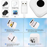 C17 Mini Taşınabilir Yazıcı 12 Rulo Kağıtlı Mürekkepsiz Etiket Yazıcısı  Mini Termal Yazıcı Beyaz