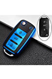 Passat Amarok Transporter Lüks Anahtar Koruma Kabı Kılıfı Mavi Renk Anahtar Teyiti Yapınız Lütfen