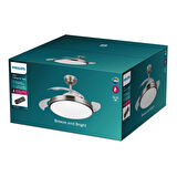 Philips  Atlas DC Fan ceiling Tavan Vantilatörlü Armatür,Açılır Kapanır Kanatlı,Kumandalı,Sarı Beyaz Işık