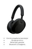 Kablosuz Bluetooth Kulaklık – Gürültü Engelleme, 30 Saat Pil Ömrü, Konforlu Deri Yastık