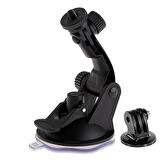 Tüm Aksiyon Kameralara Uyumlu Vantuz Vakumlu Bağlantı Aparatı + Tripod Adaptörü