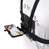 Cep Telefonu Uyumlu Göğüs Kemeri Vlog Video Çekim Seti Phone Holder Chest Body Strap