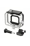 GoPro Hero 12 Uyumlu Su Geçirmez Kılıf Housing Göğüs Bandı ve Kafa Bandı 3\'lü Set
