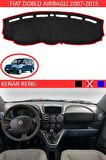 Fiat Doblo D3 2012-2015 İçin Uygun Torpido Koruma Halısı Siyah Kenar Renk Mavi