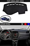 Fiat Punto Grande 2005-2018 İçin Uygun Torpido Koruma Halısı Siyah Kenar Renk Siyah