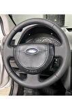 FORD FİESTA (2004) Uyumlu DİREKSİYON KILIFI (MAVİ İPLİ)