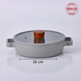 Neoflam Fika Gri 3 Parça Pratik 26 cm Tava ve Tencere Seti