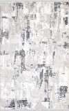 İpek Mekik Halı Filiya Gri Ekru Modern Saçaklı Halı