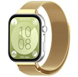 Huawei Watch Fit 3 Uyumlu Metal Mıknatıslı Kordon Milano Loop Metal Kayış