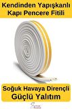 Kapı Ve Pencere Soğuk Izolasyon Bandı Fitili Kendinden Yapışkanlı Kauçuk Yalıtım Bant 2x10 = 20 Mt