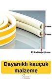 Kapı Ve Pencere Soğuk Izolasyon Bandı Fitili Kendinden Yapışkanlı Kauçuk Yalıtım Bant 2x10 = 20 Mt