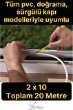 Pvc Doğrama Pencere Fitili İzolasyon Bandı Kendinden Yapışkanlı Beyaz Kauçuk Yalıtım Bant 2x10=20 Mt