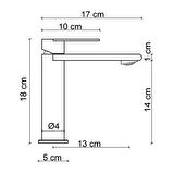 FONTANA LAVABO BATARYASI (MAT SİYAH) FJ-SS1015