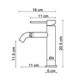 FONTANA LAVABO BATARYASI (FIRÇALANMIŞ ALTIN) FJ-SS2012