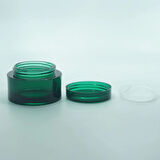 20 ADET BOŞ AKRİLİK KREM KAVANOZU, 15 ML, SİLİNDİR MODEL, YEŞİL RENK